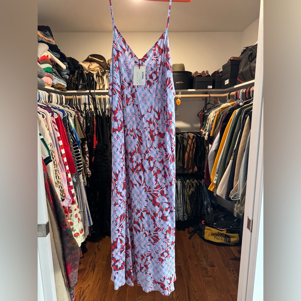 Hatch Lilac and Red Floral Slip Dress